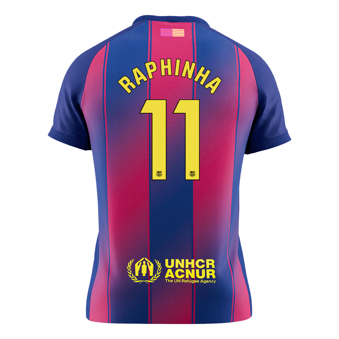 RAPHINHA #11 Men's Barcelona 2025/26 Home Soccer Jersey [PREMIUM]
