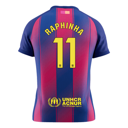 RAPHINHA #11 Men's Barcelona 2025/26 Home Soccer Jersey [PREMIUM]