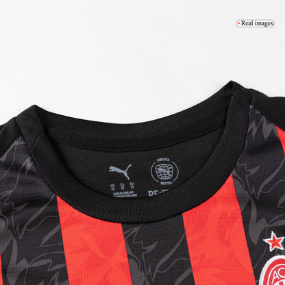 Kid's AC Milan 2025/26 Home Soccer Jersey Full Kit
