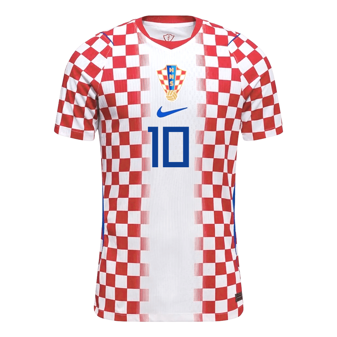 MODRIĆ #10 Men's Croatia World Cup 2026 Player Version Home Soccer Jersey - Slim Fit