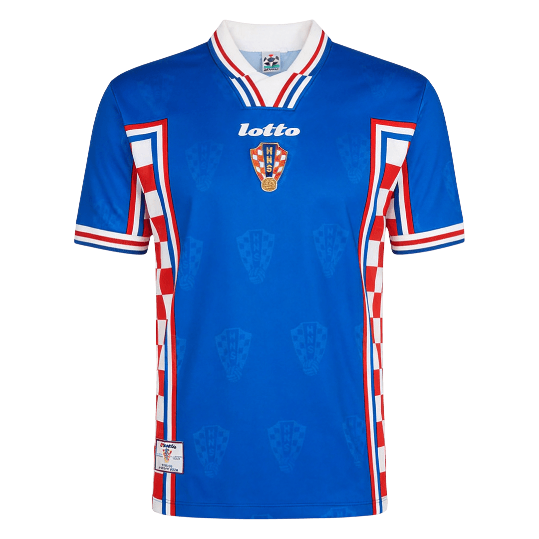 Retro Men's Croatia 1998 Away Soccer Jersey