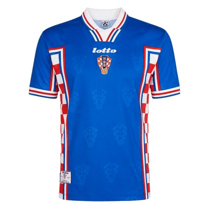 Retro Men's Croatia 1998 Away Soccer Jersey
