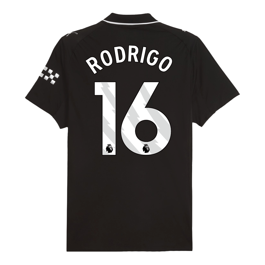 RODRIGO #16 Men's Manchester City 2025/26 Player Version Away Soccer Jersey - Slim Fit