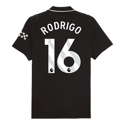 RODRIGO #16 Men's Manchester City 2025/26 Player Version Away Soccer Jersey - Slim Fit