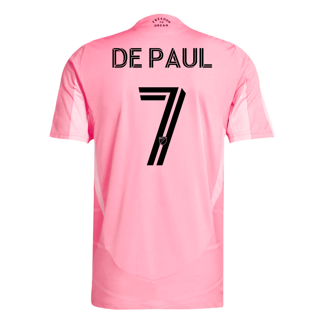 DE PAUL #7 Men's Inter Miami CF 2025 Player Version Home Soccer Jersey - Slim Fit