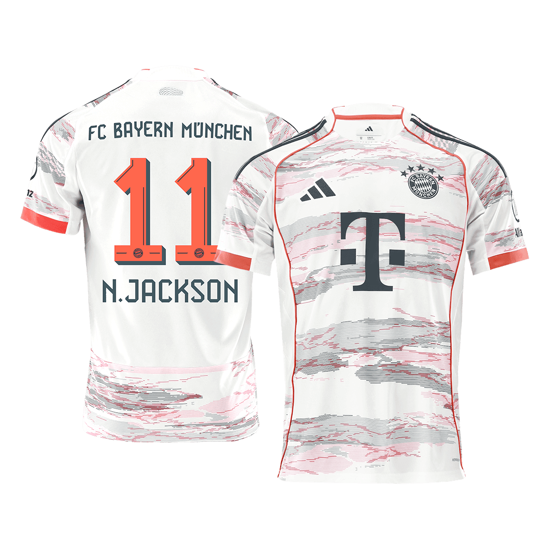 N.JACKSON #11 Men's Bayern Munich 2025/26 Away Soccer Jersey