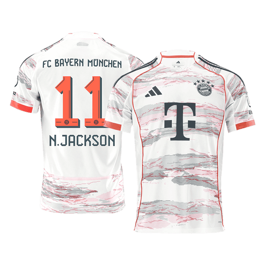 N.JACKSON #11 Men's Bayern Munich 2025/26 Away Soccer Jersey