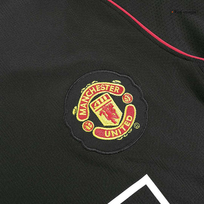 Retro SCHOLES #18 Men's Manchester United 2007/08 Away Long Sleeve Soccer Jersey