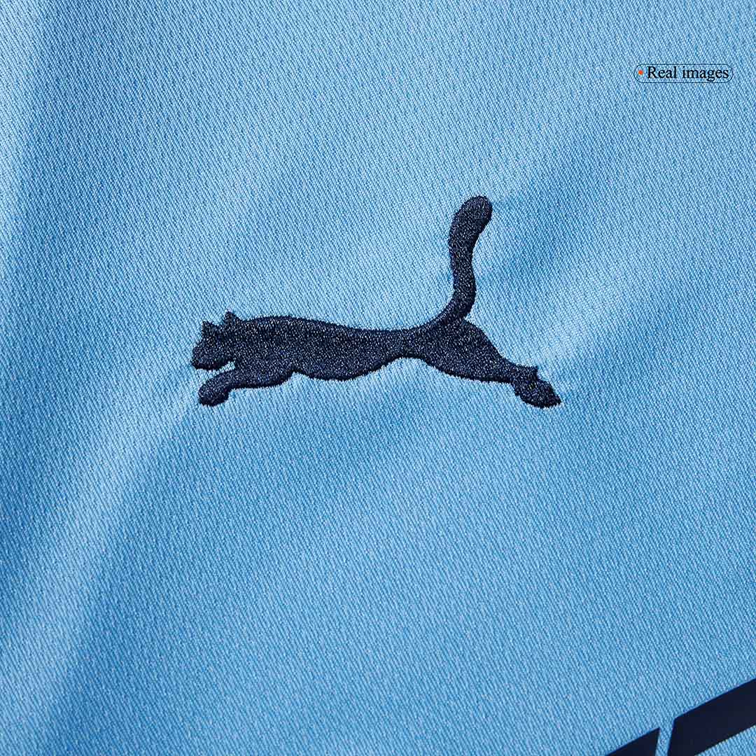 Men's Manchester City 2025/26 Home Long Sleeve Soccer Jersey