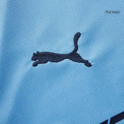 Men's Manchester City 2025/26 Home Long Sleeve Soccer Jersey