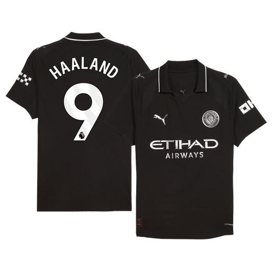 HAALAND #9 Men's Manchester City 2025/26 Player Version Away Soccer Jersey - Slim Fit