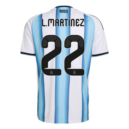 L.MARTÍNEZ #22 Men's Argentina World Cup 2026 Home Soccer Jersey [PREMIUM]