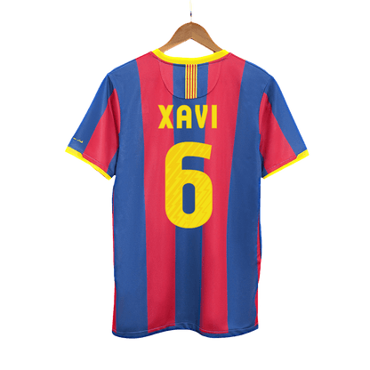 Retro XAVI #6 Men's Barcelona 2010/11 Home Soccer Jersey
