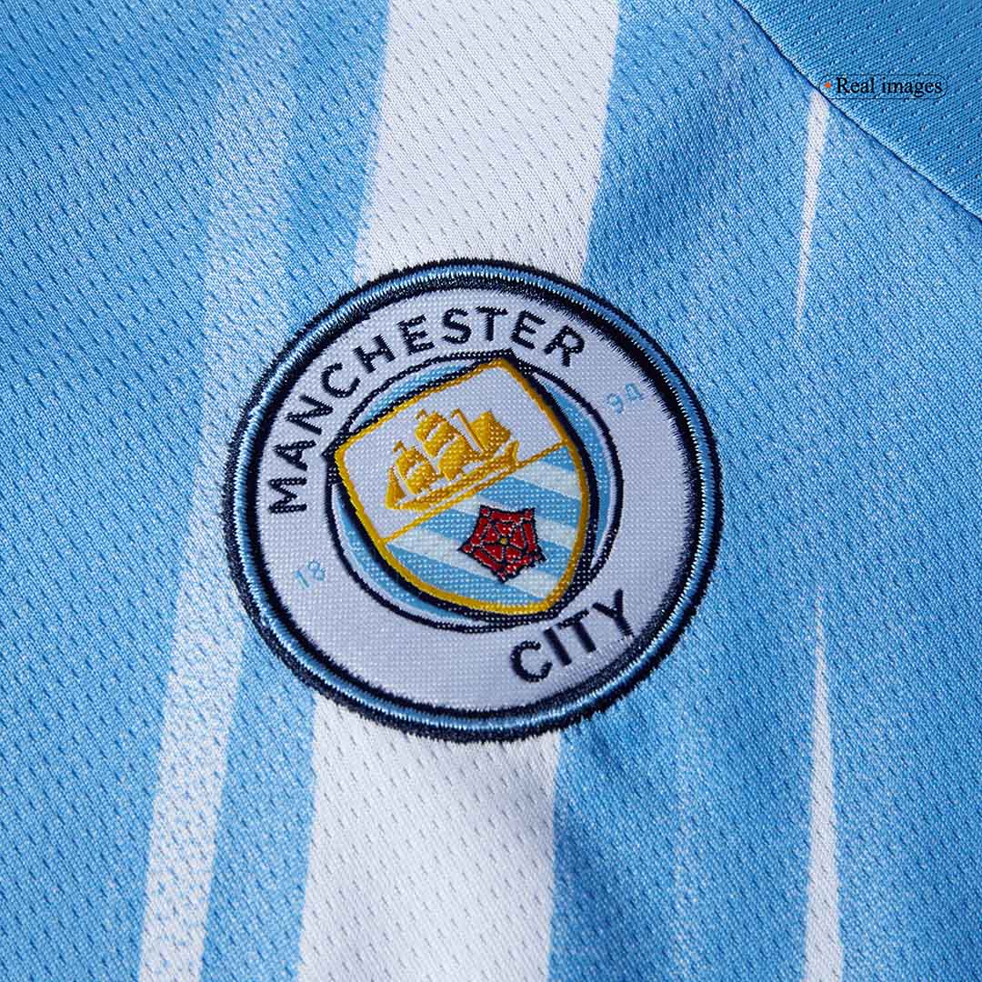 Kid's Manchester City 2025/26 Home Soccer Jersey Full Kit
