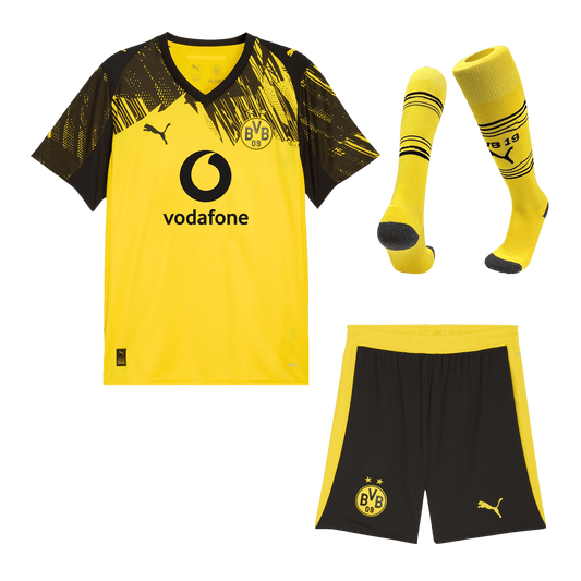 Men's Borussia Dortmund 2025/26 Home Soccer Jersey Full Kit