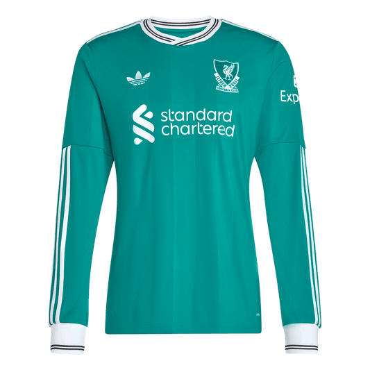 Men's Liverpool 2025/26 Third Away Long Sleeve Soccer Jersey