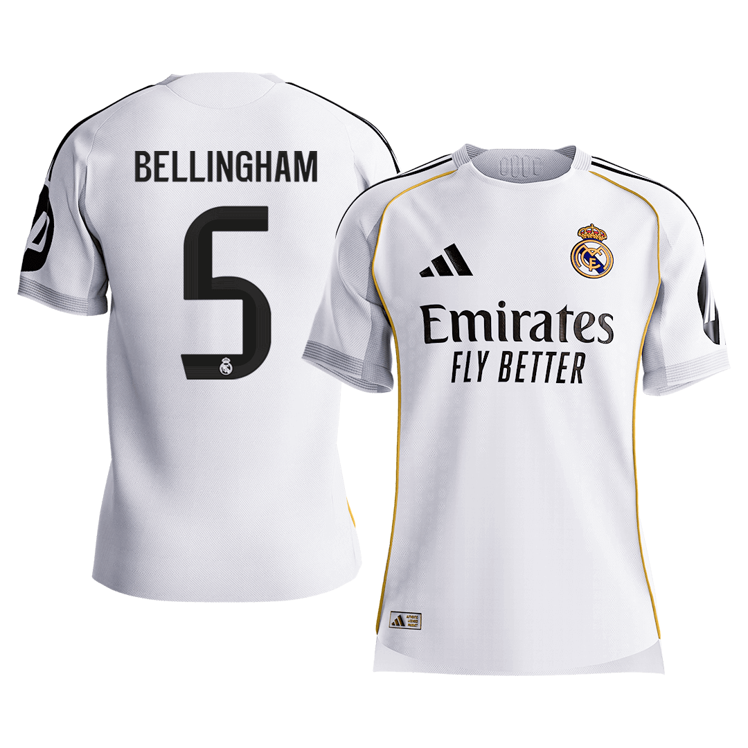 BELLINGHAM #5 Men's Real Madrid 2025/26 Player Version Home Soccer Jersey - Slim Fit [PREMIUM]