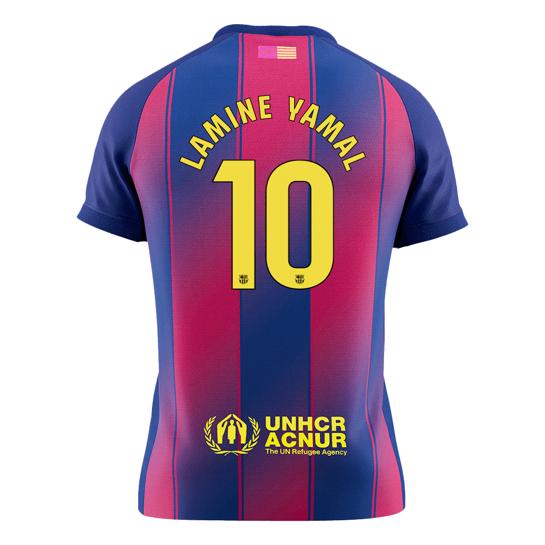 LAMINE YAMAL #10 Men's Barcelona 2025/26 Home Soccer Jersey [PREMIUM]