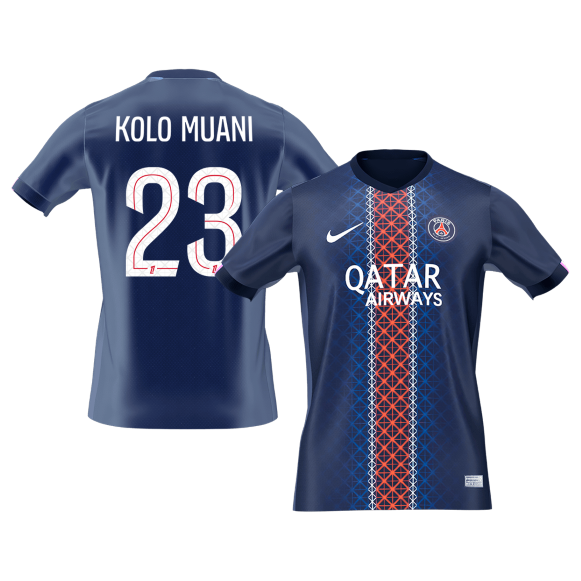 KOLO MUANI #23 Men's PSG 2025/26 Home Soccer Jersey [PREMIUM]