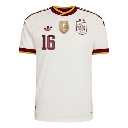 RODRIGO #16 Men's Spain World Cup 2026 Player Version Champion Edition Away Soccer Jersey