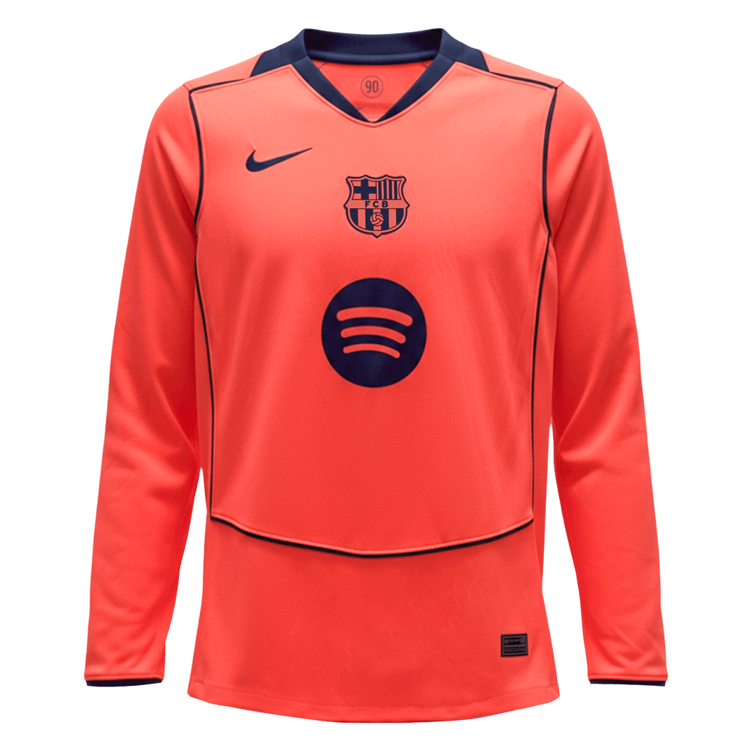 Men's Barcelona 2025/26 Third Away Long Sleeve Soccer Jersey