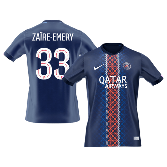 ZAïRE EMERY #33 Men's PSG 2025/26 Home Soccer Jersey Premium primary product view