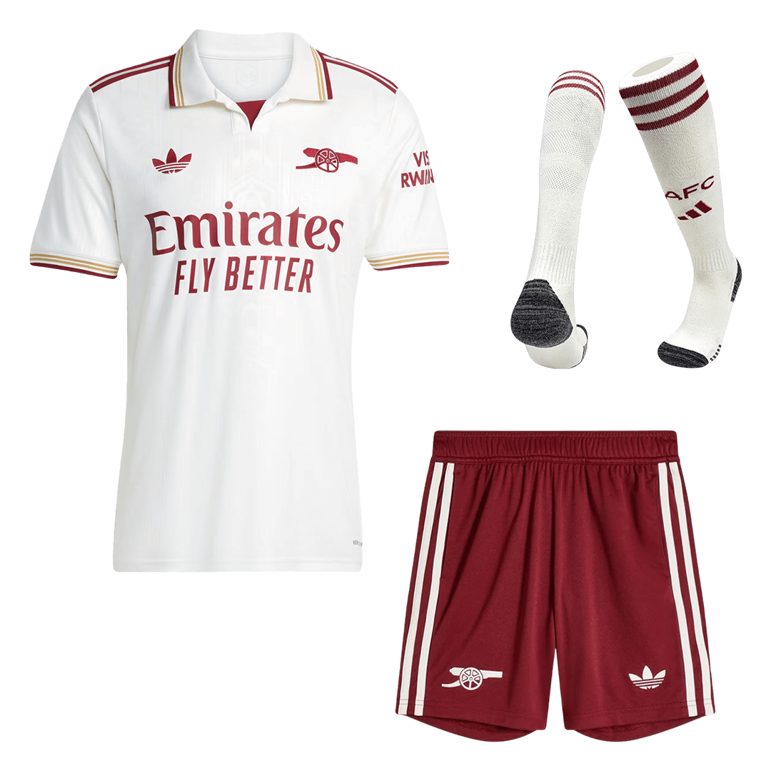 Men's Arsenal 2025/26 Third Away Soccer Jersey Full Kit
