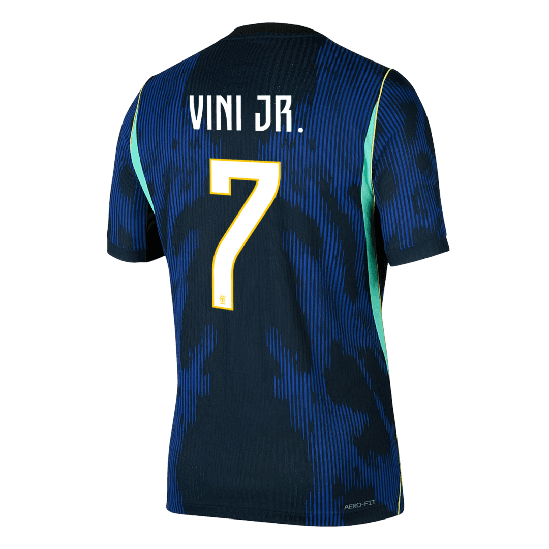 VINI JR. #7 Men's Brazil World Cup 2026 Player Version Away Soccer Jersey - Slim Fit