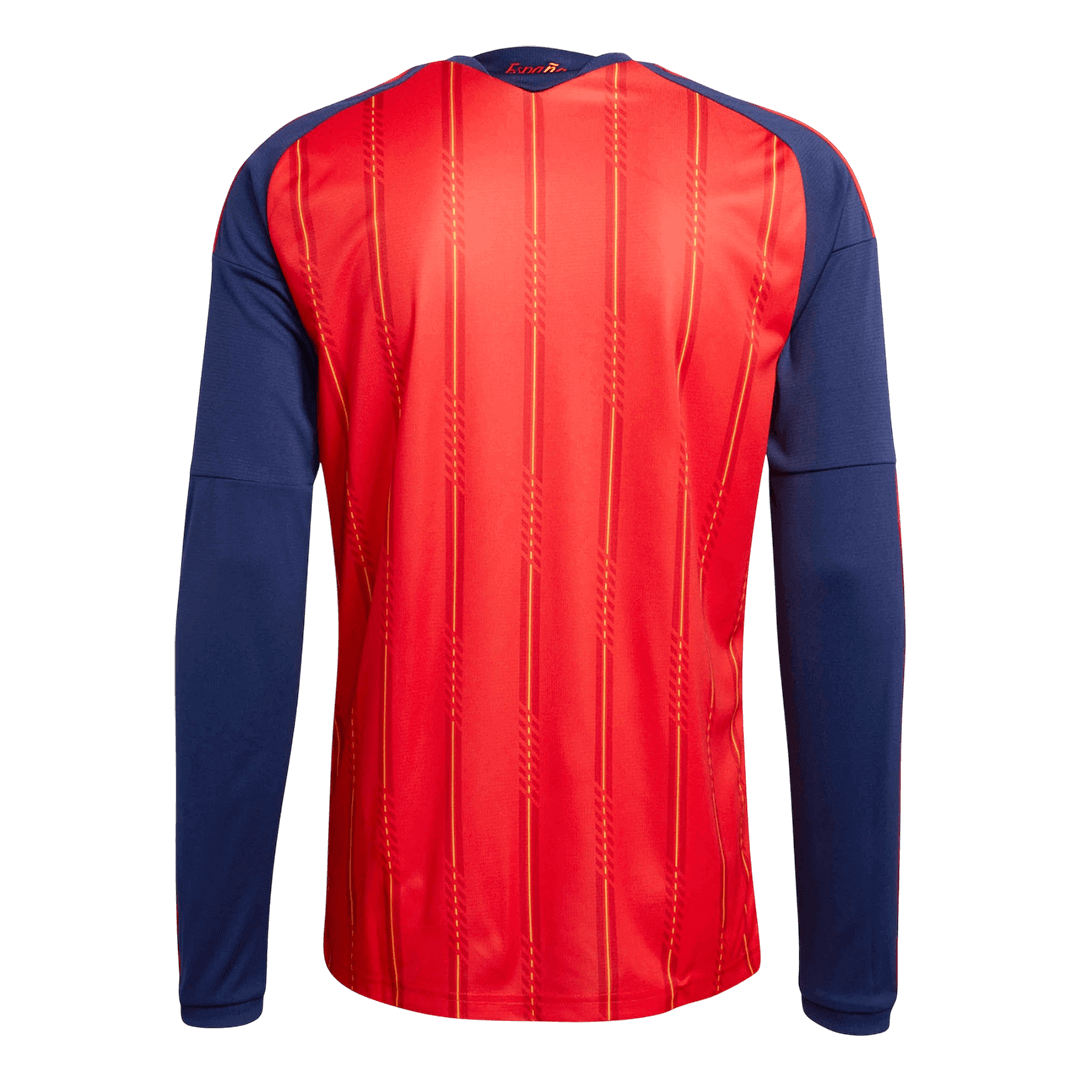 Men's Spain World Cup 2026 Home Long Sleeve Soccer Jersey