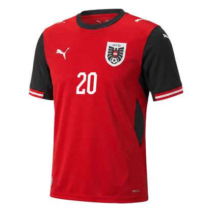 LAIMER #20 Men's Austria World Cup 2026 Home Soccer Jersey