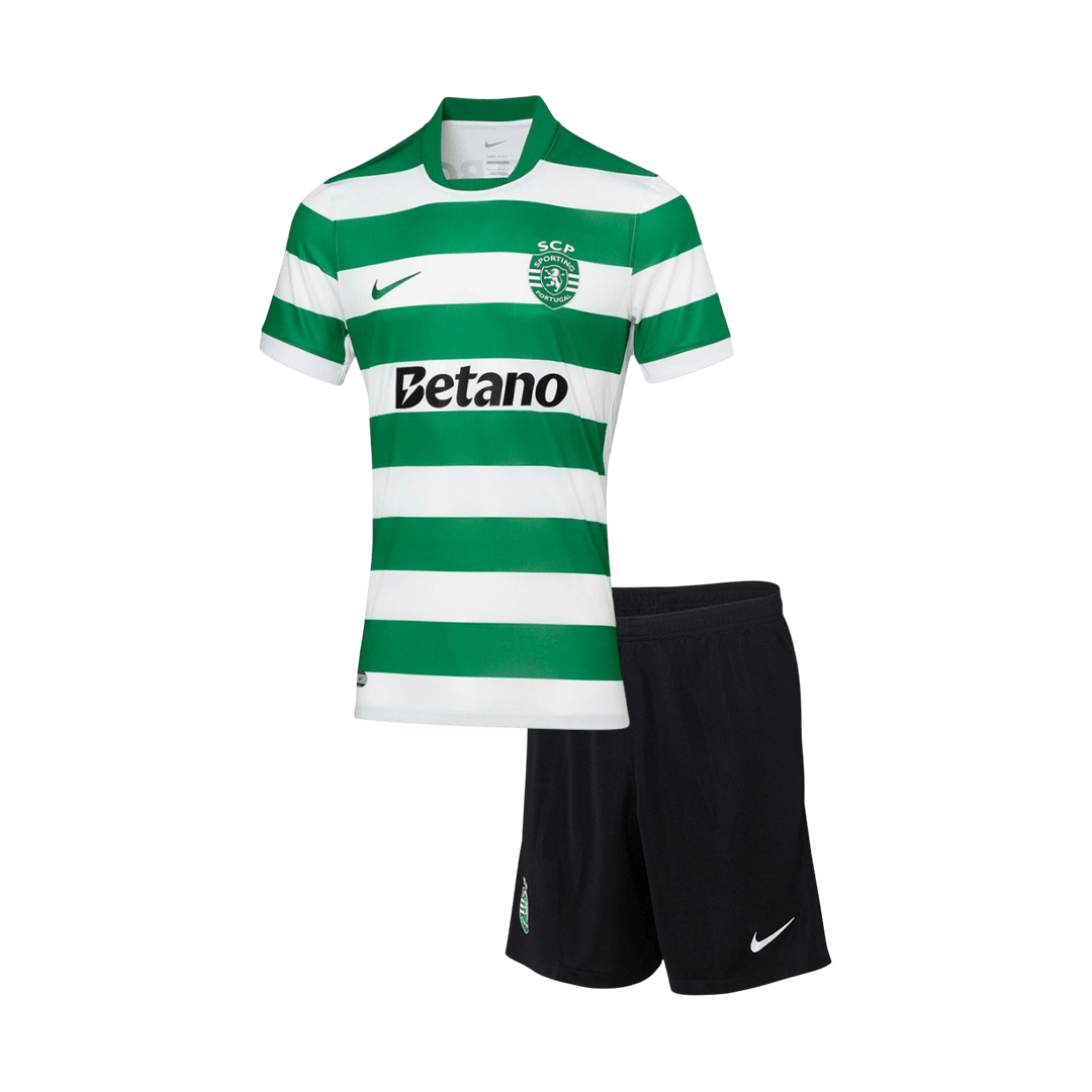 Kid's Sporting CP 2025/26 Home Soccer Jersey Kit