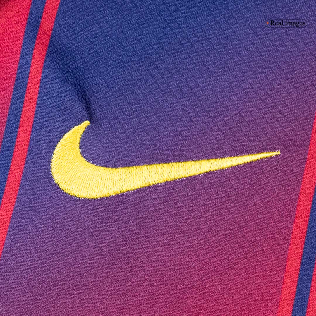 Men's Barcelona 2025/26 Home Long Sleeve Soccer Jersey