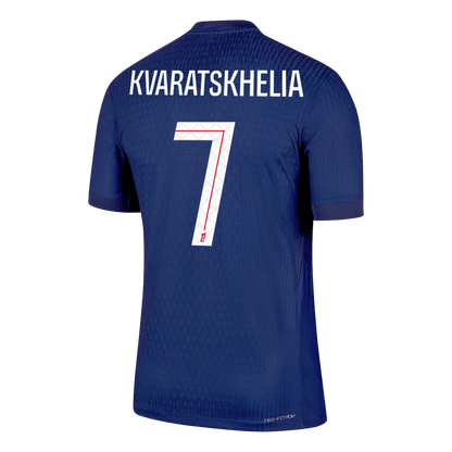 KVARATSKHELIA #7 Men's PSG 2025/26 Player Version Home Soccer Jersey - Slim Fit