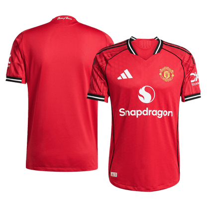 Men's Manchester United 2025/26 Player Version Home Soccer Jersey - Slim Fit