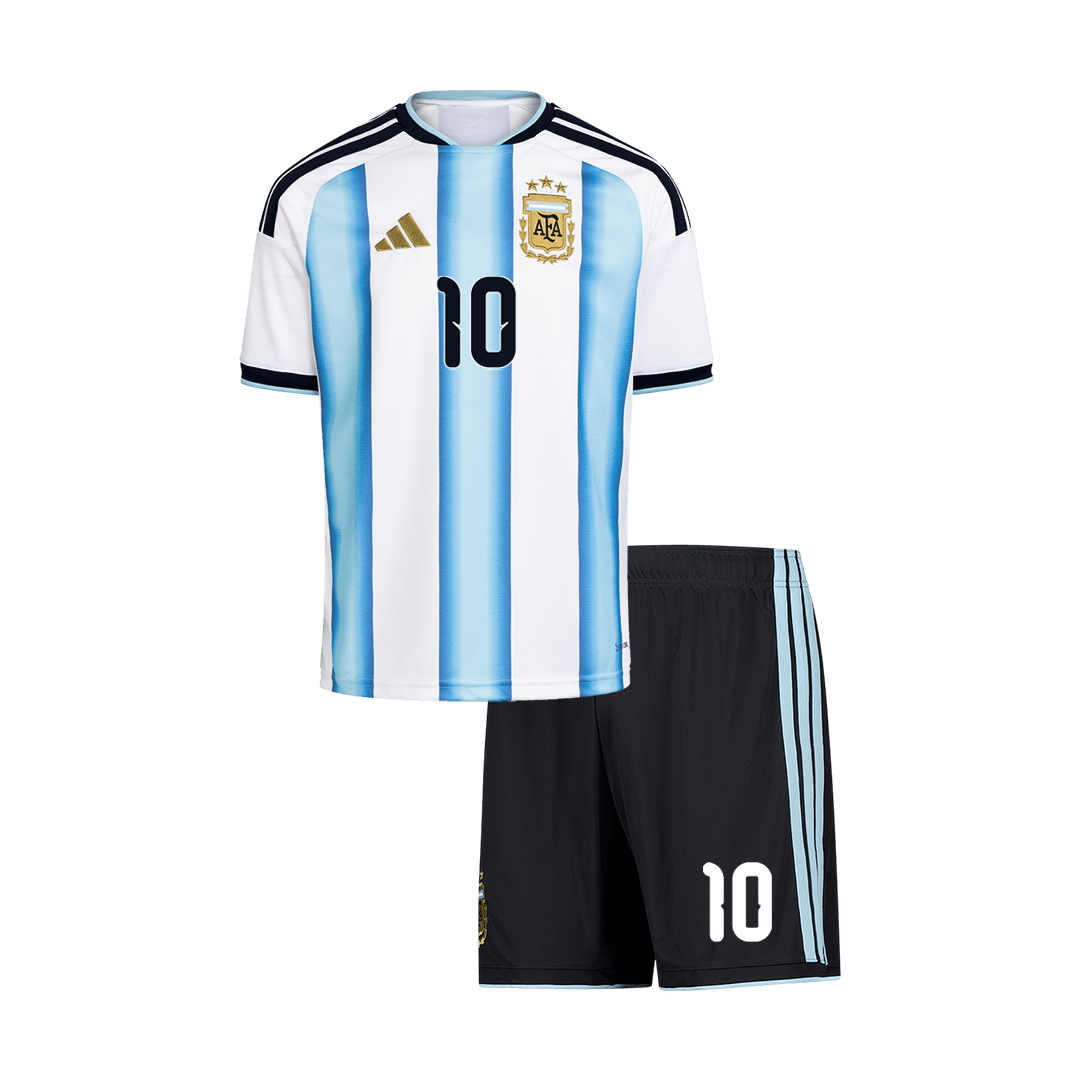 Kid's MESSI #10 Argentina World Cup 2026 Home Soccer Jersey Kit [PREMIUM]