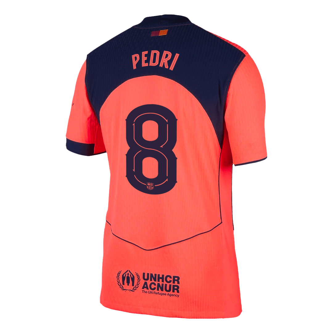 PEDRI #8 Men's Barcelona UCL 2025/26 Player Version Third Away Soccer Jersey - Slim Fit