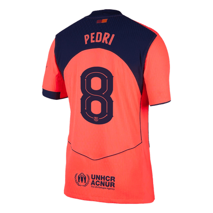 PEDRI #8 Men's Barcelona UCL 2025/26 Player Version Third Away Soccer Jersey - Slim Fit
