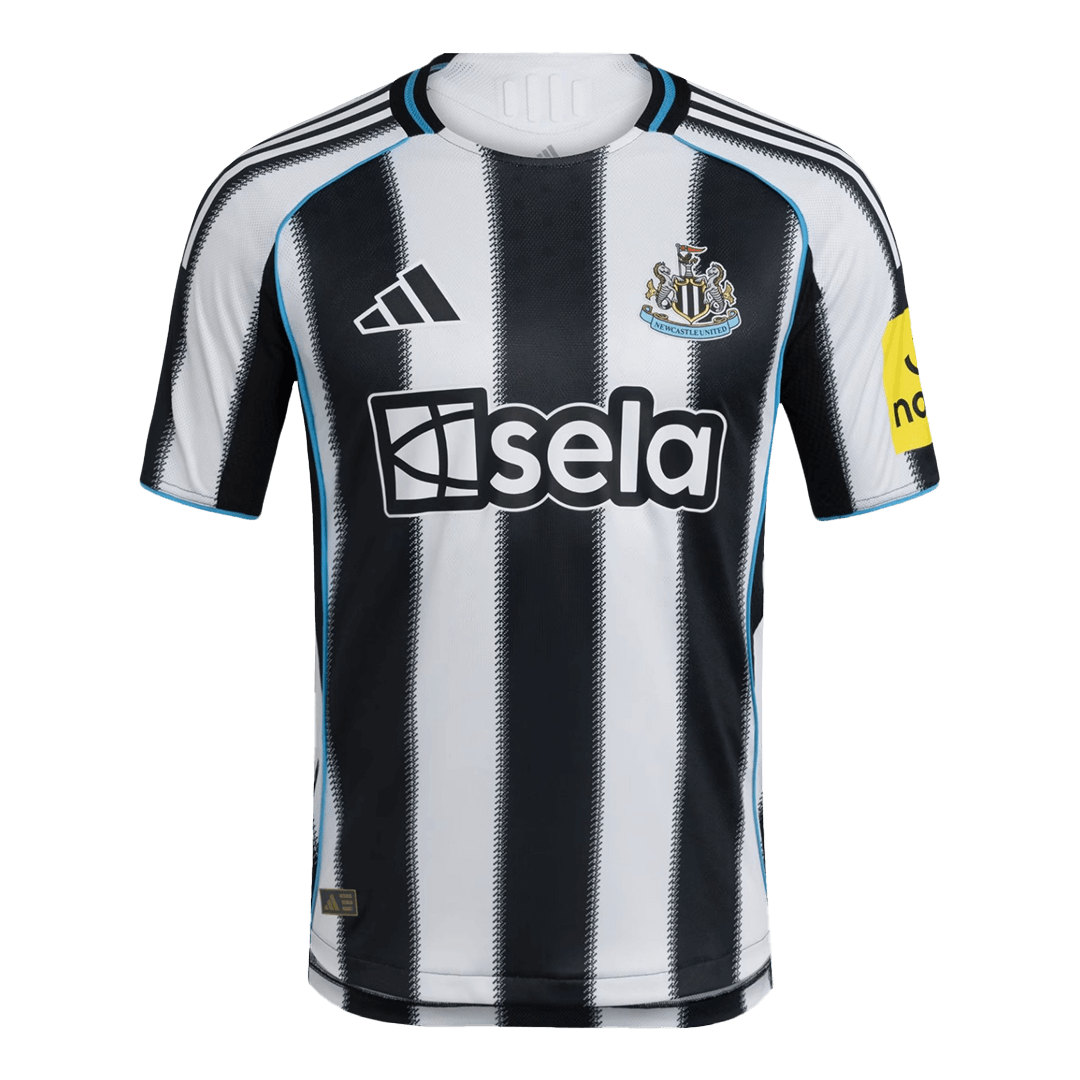 Men's Newcastle United 2025/26 Player Version Home Soccer Jersey - Slim Fit