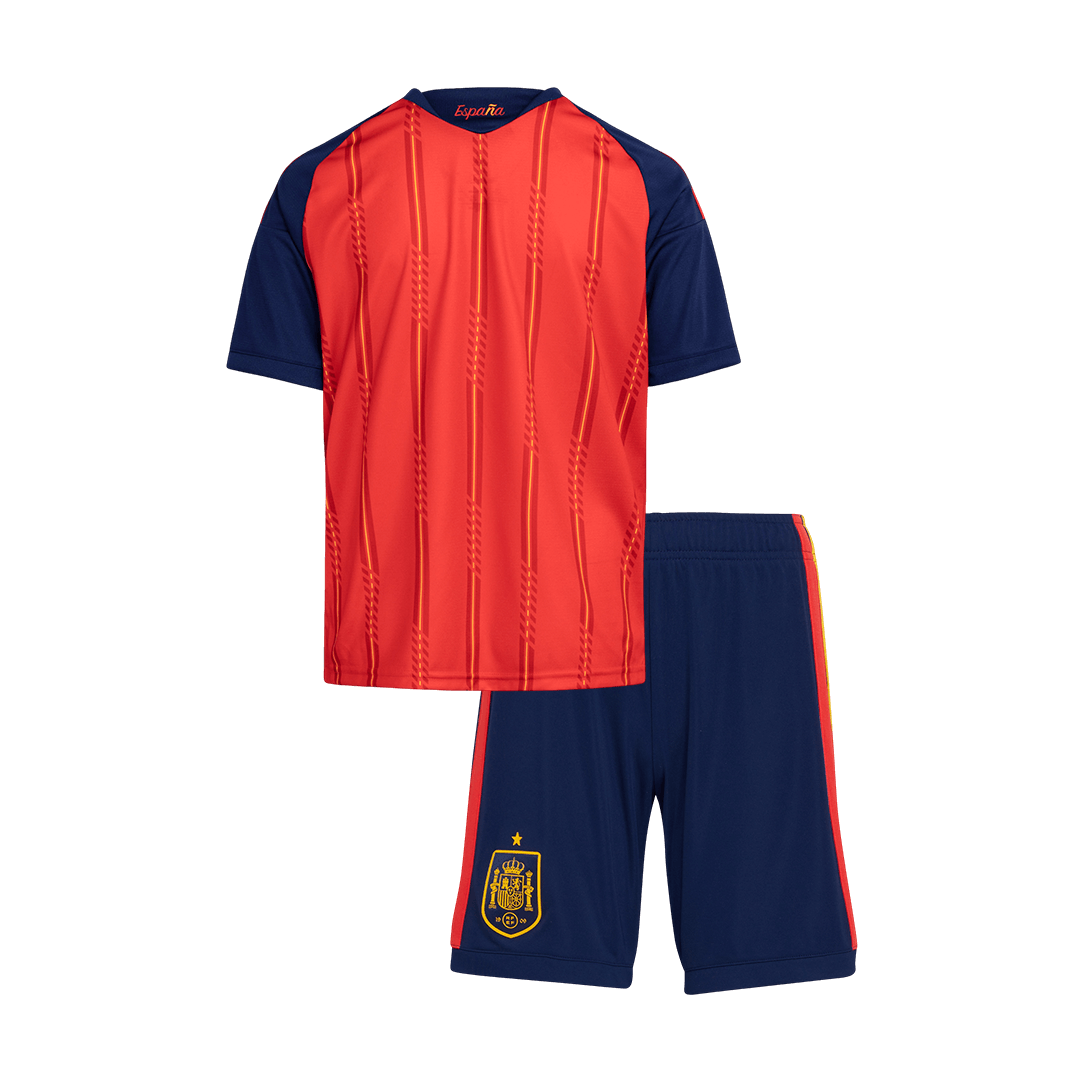 Kid's Spain World Cup 2026 Home Soccer Jersey Kit [PREMIUM]