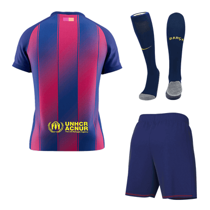 Men's Barcelona 2025/26 Home Soccer Jersey Full Kit [PREMIUM]