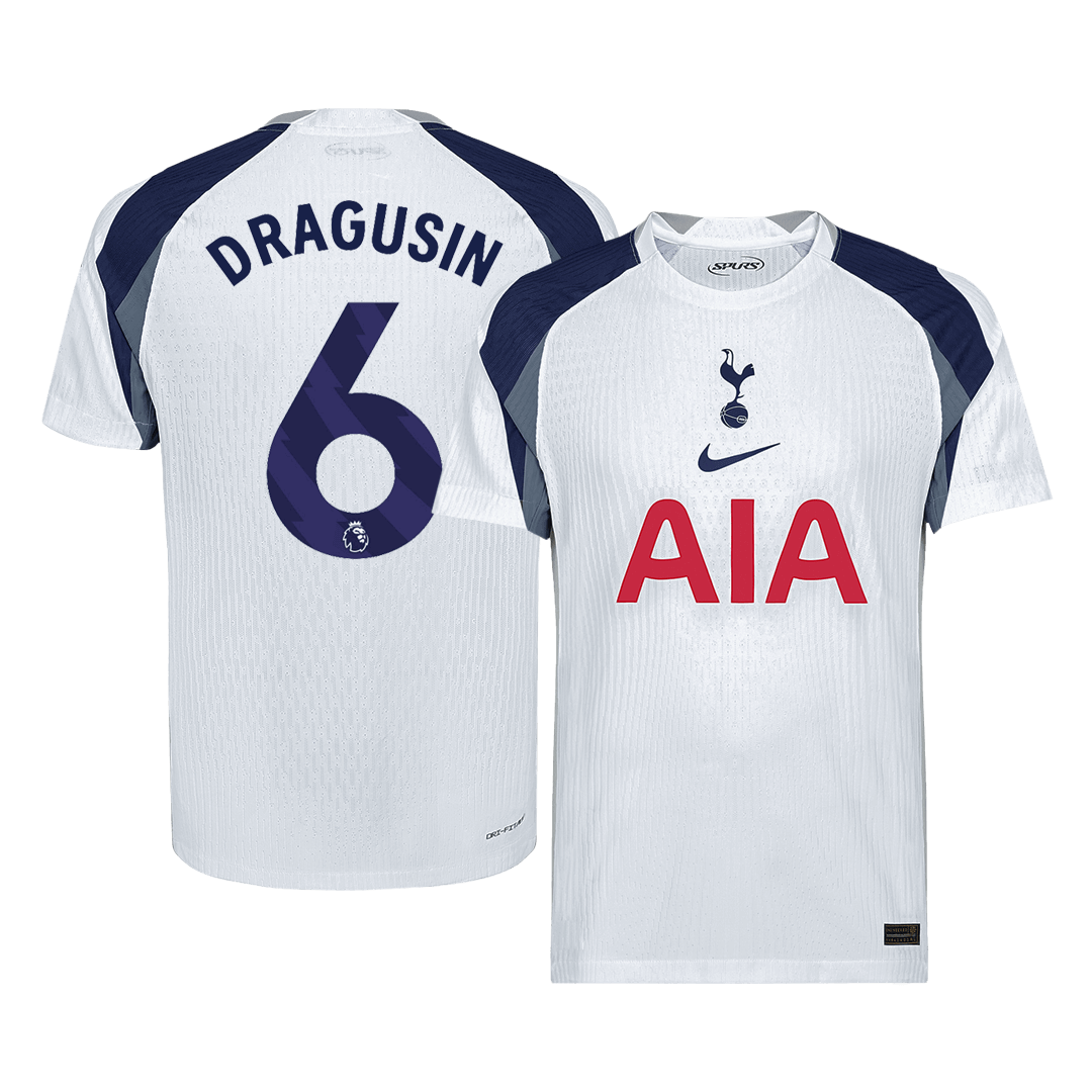 DRAGUSIN #6 Men's Tottenham Hotspur 2025/26 Player Version Home Soccer Jersey - Slim Fit