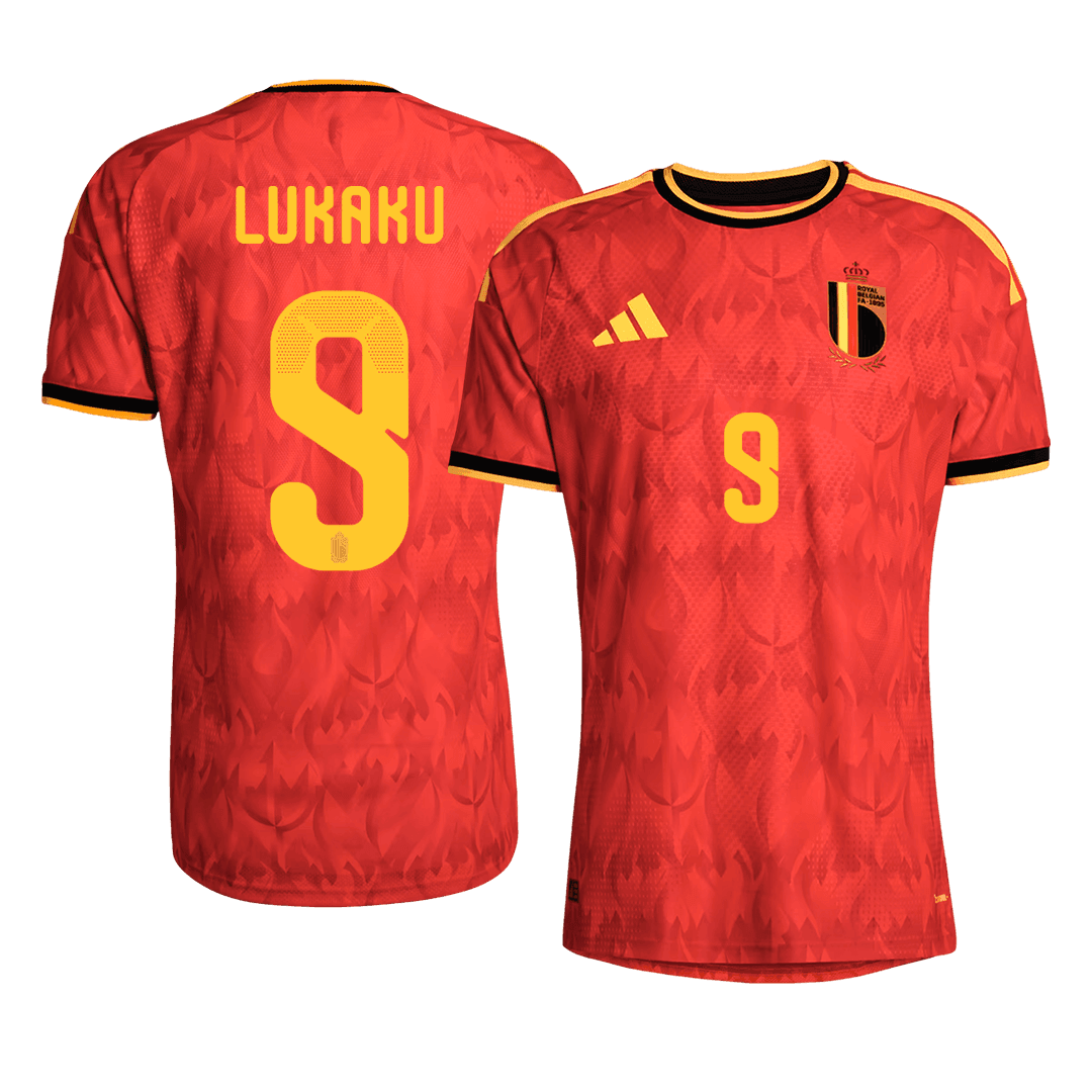 LUKAKU #9 Men's Belgium World Cup 2026 Player Version Home Soccer Jersey - Slim Fit