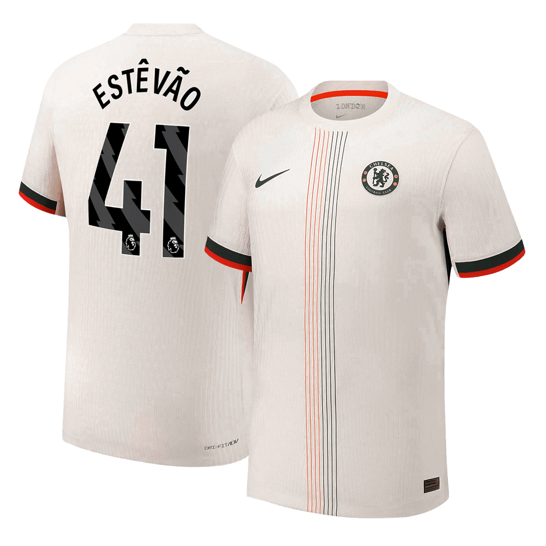 ESTÊVÃO #41 Men's Chelsea 2025/26 Player Version Away Soccer Jersey - Slim Fit
