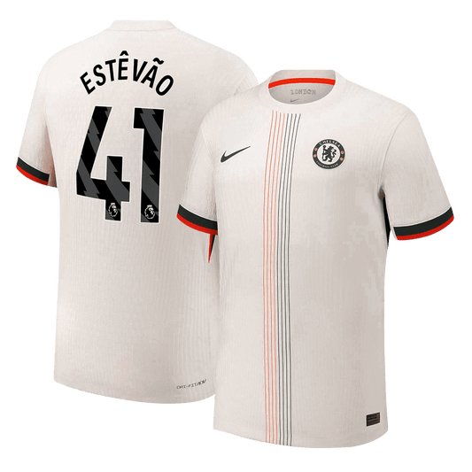ESTÊVÃO #41 Men's Chelsea 2025/26 Player Version Away Soccer Jersey - Slim Fit