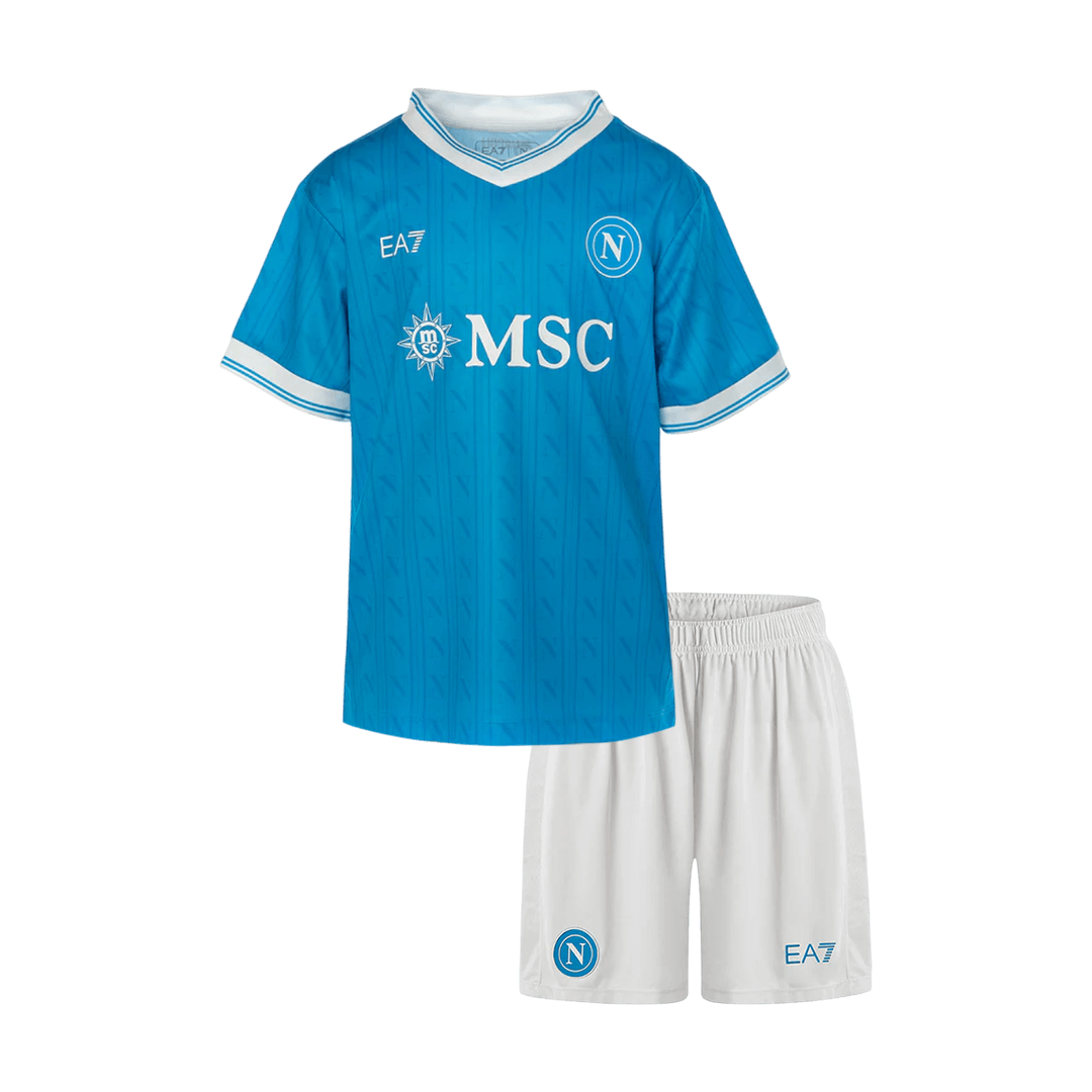 Kid's Napoli 2025/26 Home Soccer Jersey Kit