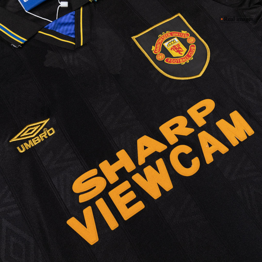 Retro Men's Manchester United 1993/94 Away Long Sleeve Soccer Jersey