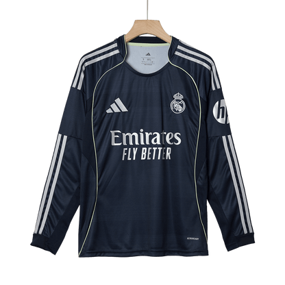 Men's Real Madrid 2025/26 Away Long Sleeve Soccer Jersey