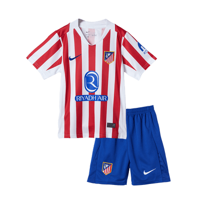 Kid's Atletico Madrid 2025/26 Home Soccer Jersey Kit