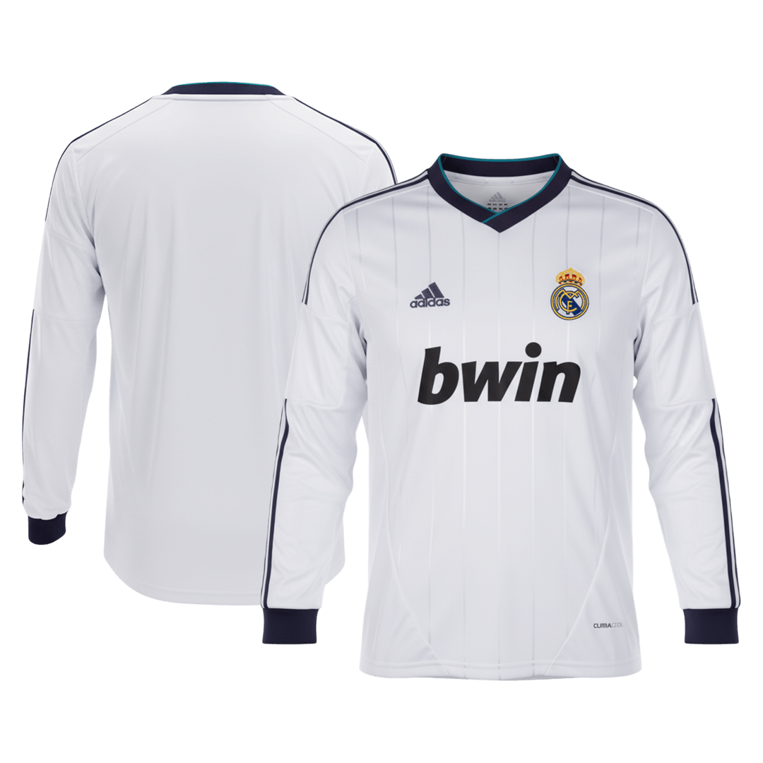Retro Men's Real Madrid 2012/13 Home Long Sleeve Soccer Jersey