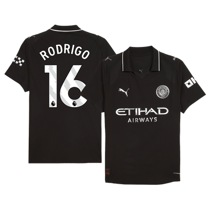 RODRIGO #16 Men's Manchester City 2025/26 Player Version Away Soccer Jersey - Slim Fit